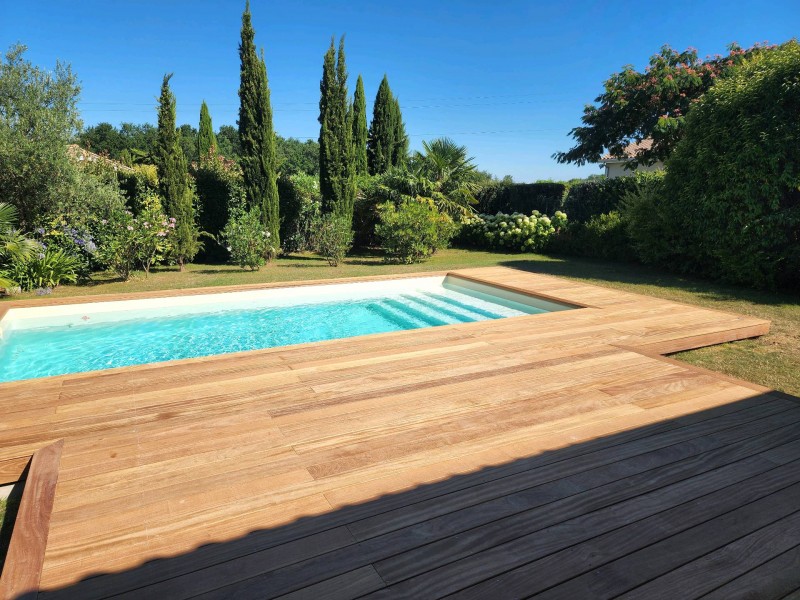 construction d'une terrasse bois Cumaru a Bordeaux en Gironde
