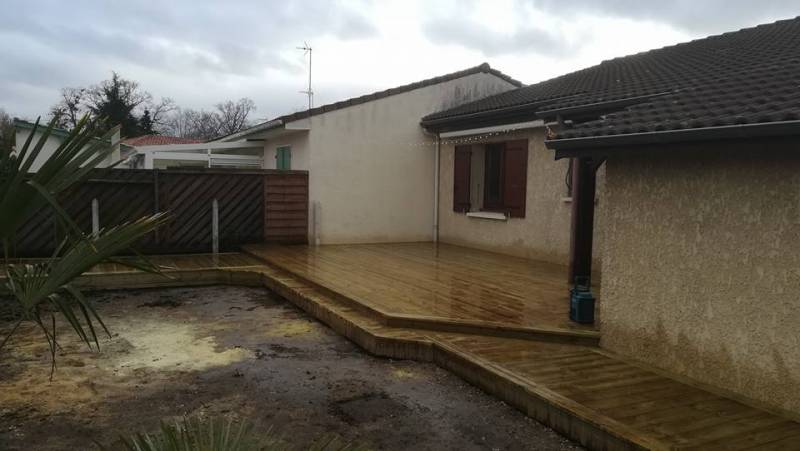 installation terrasse bois autoclave à Merignac