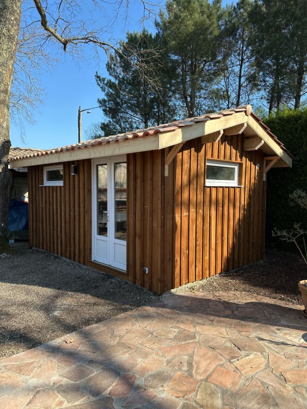 Studio de jardin : Bureau de 17m2 sans permis de construire en gironde
