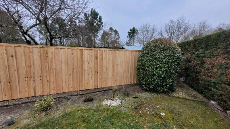 pose palissade bois saint jean d'illac