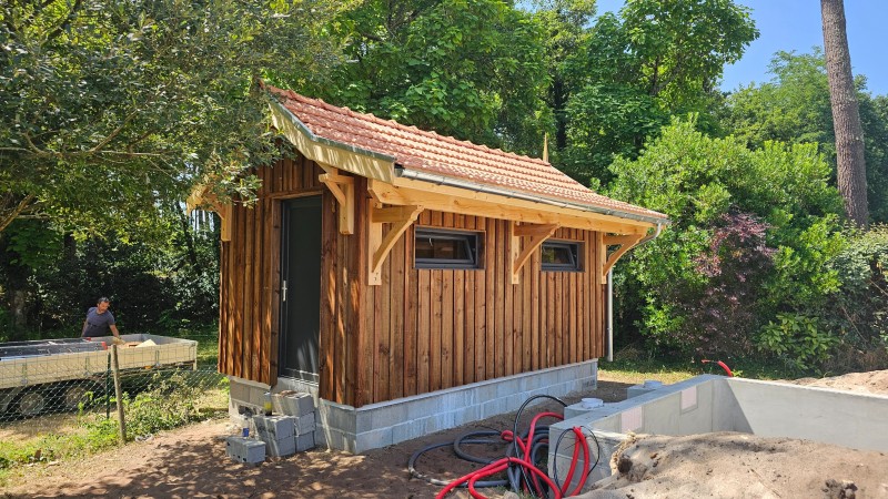 Abri de jardin 12m² en ossature bois à Andernos-les-Bains