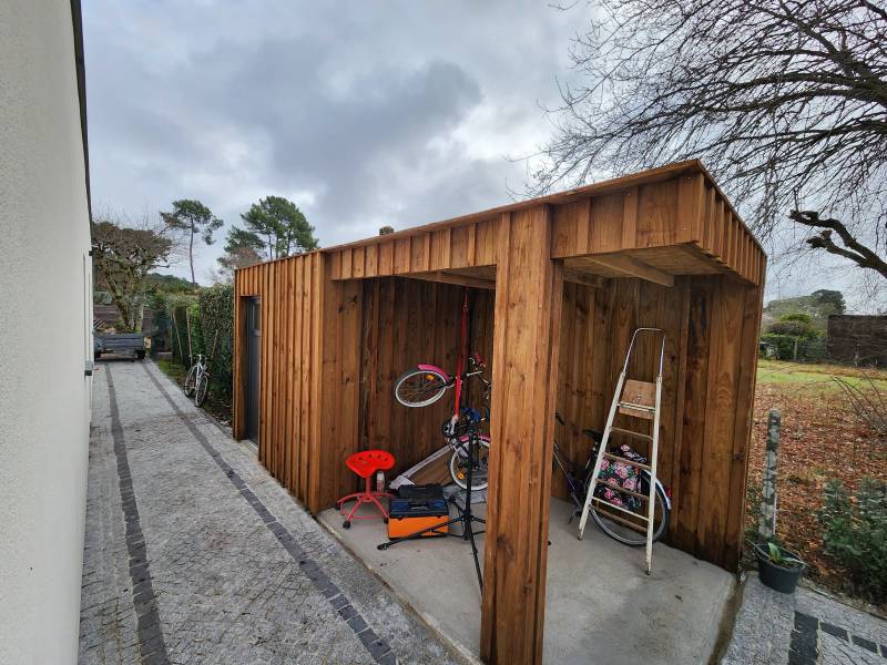 construction d'un abri de jardin en bois andernos sur le bassin d'arcachon