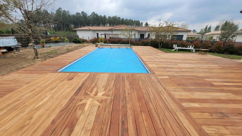 terrasse en muiracatiara à saint jean d'illac en gironde