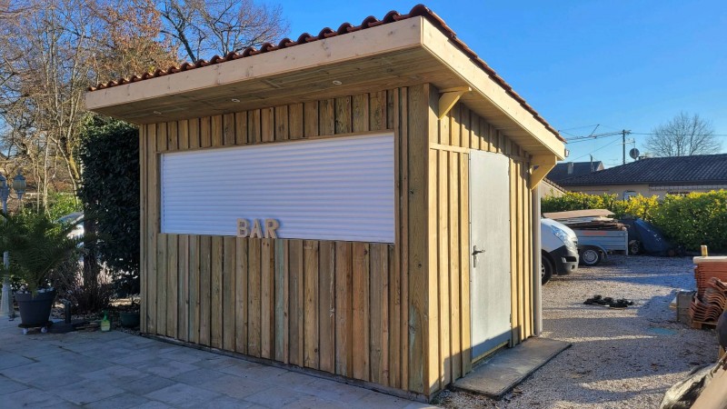 construction d'un abri de jardin sur mesure sur le bassin d'arcachon