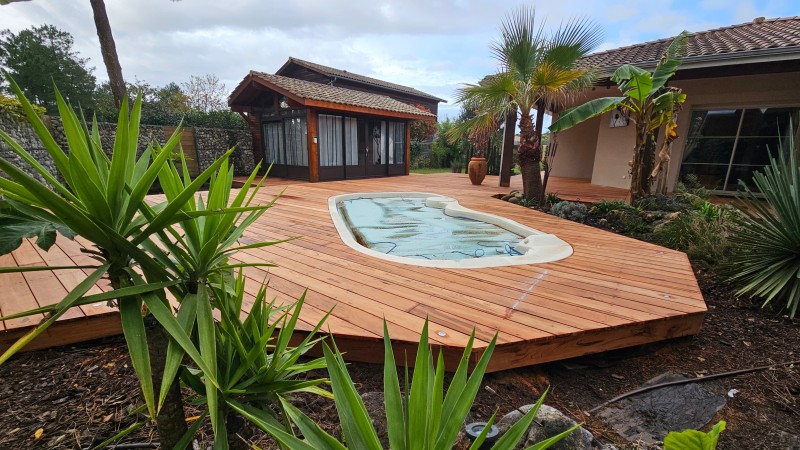 Terrasse bois exotique tiger wood muiracatiara classe 4 andernos les bain bassin d'arcachon LSMenuiserie