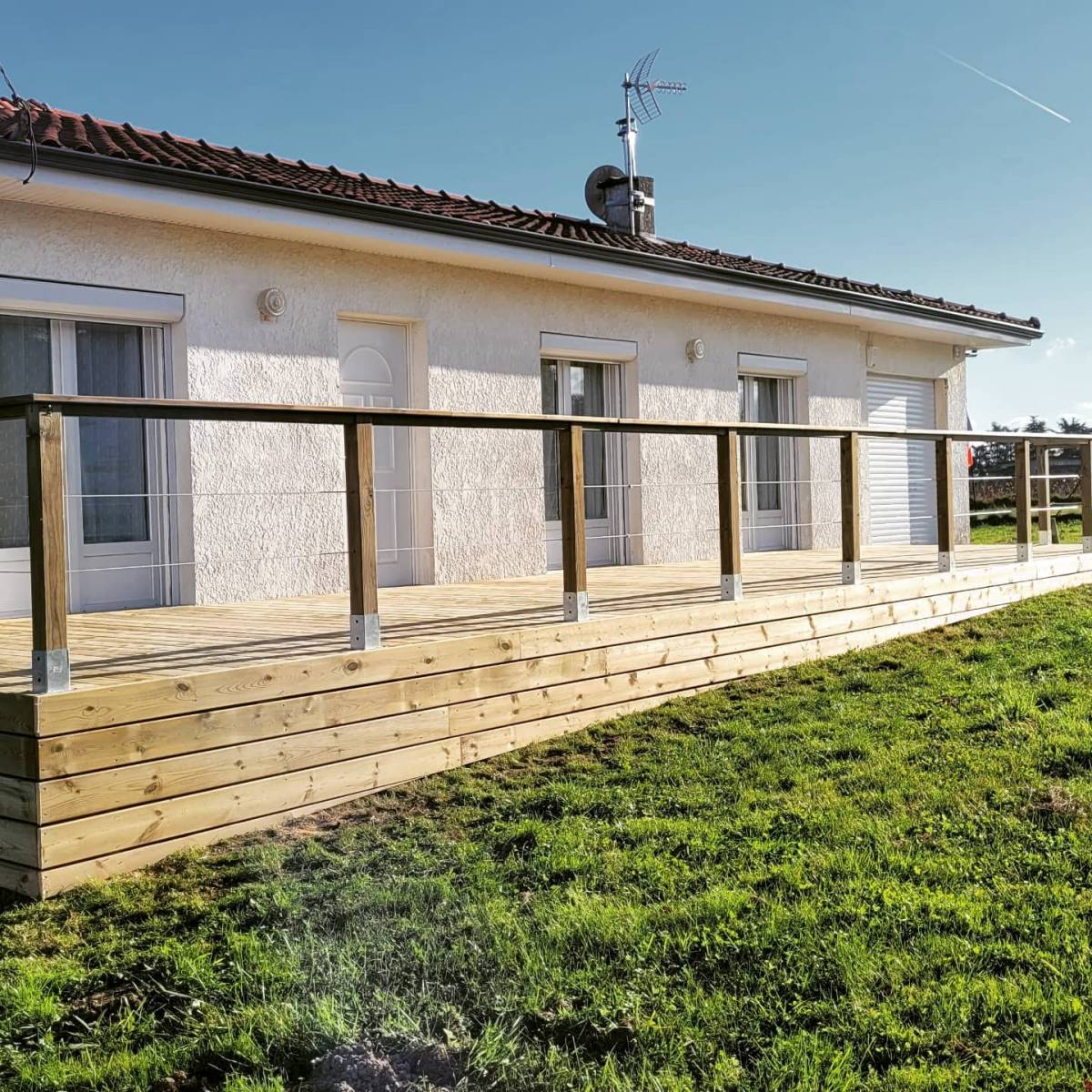 Pose terrasse bois pin autoclave a Bordeaux