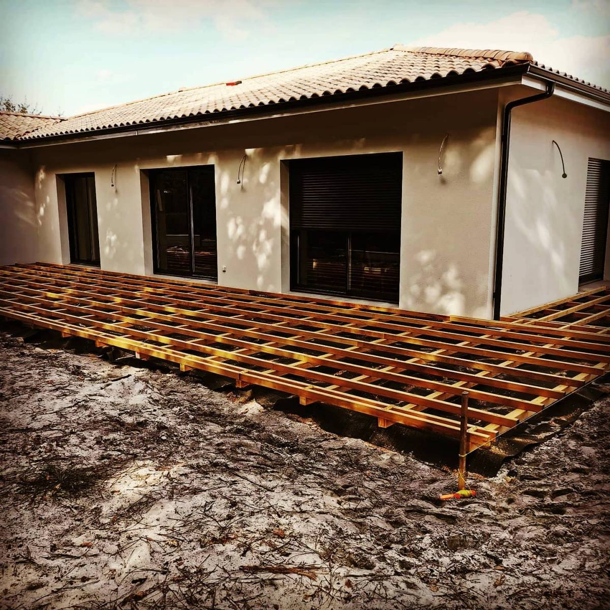 terrasse exotique double structure