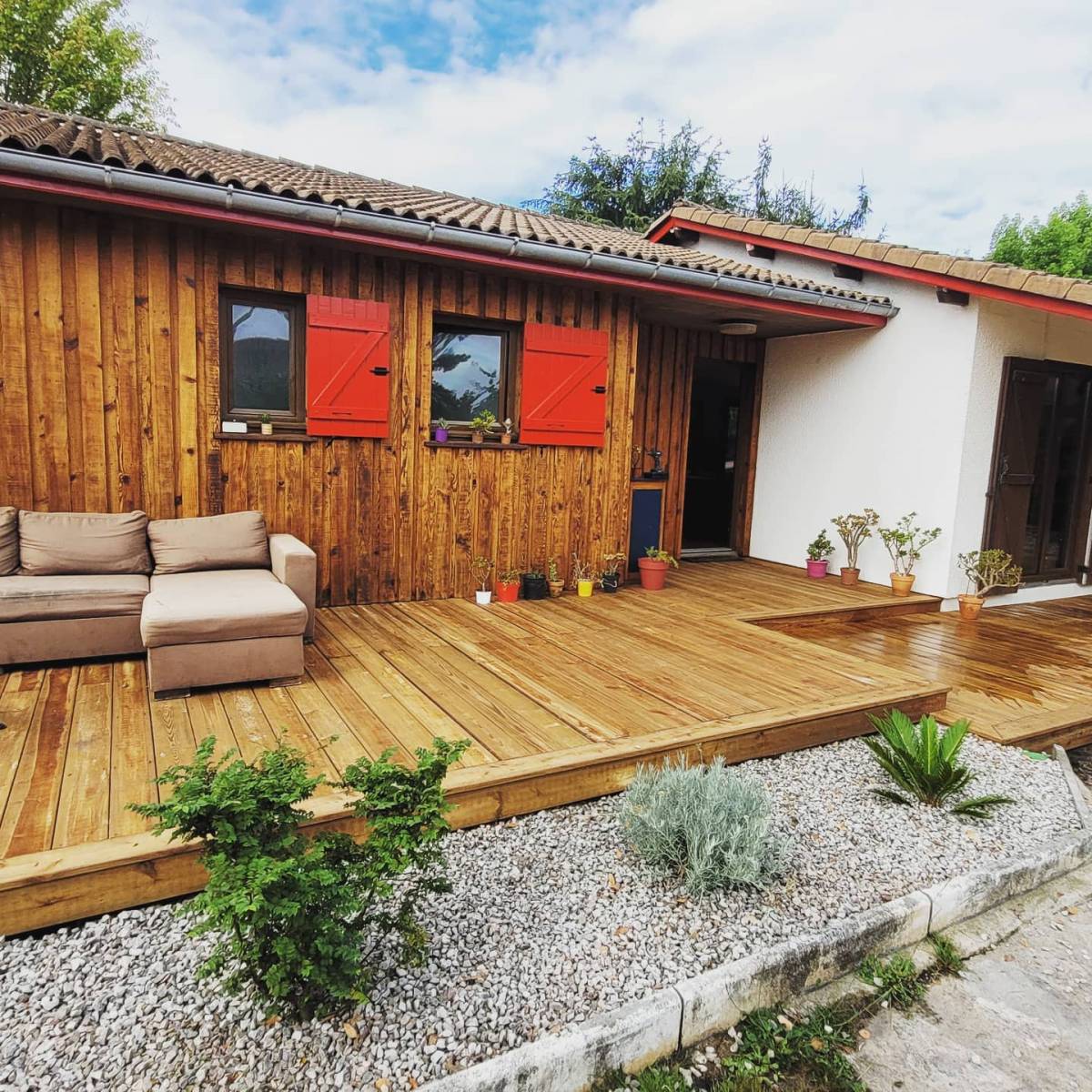 pose terrasse bois autoclave saint jean d'illac